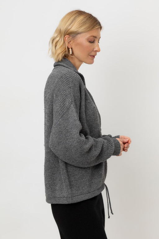 Жакет Very Neat ЕВ 30184/ш из шерсти с акрилом темно-серый фото 3