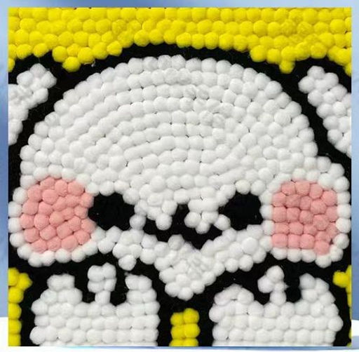 Картина из помпонов на подрамнике Draw Me! Happy hare, (20 х 20 см)