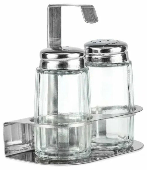 Набор для специй 3 предмета: солонка 1х40мл, перечница 1х40мл, подставка (LR08-00) /LARA/  фото 5