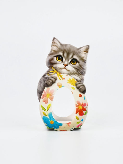 Цена за 4 шт. Коробка для яйца на Пасху «Котик», 6.2×25.1 см