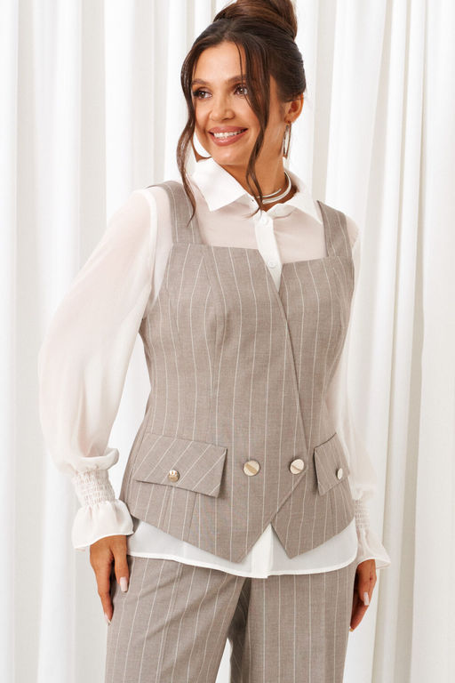 Костюм Beautiful Free 6417 полоска песочная