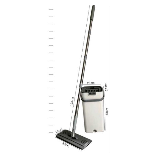 Ведро с вертикальным отжимом и шваброй МОП 2 насадки арт. Z2 (715571)