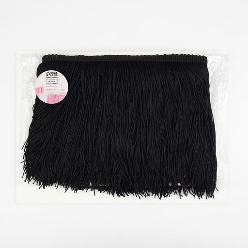 Тесьма декоративная «Бахрома», 150 мм, 5±0.5 м, чёрная