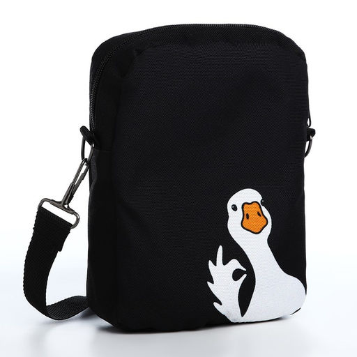 Сумка молодёжная на молнии, цвет чёрный - Nazamok фото 3