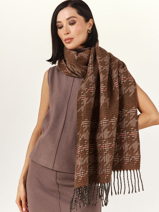 в составе ШЕРСТЬ  и КАШЕМИР Большой, мягкий, теплый  двусторонний палантин - Tantino фото 8