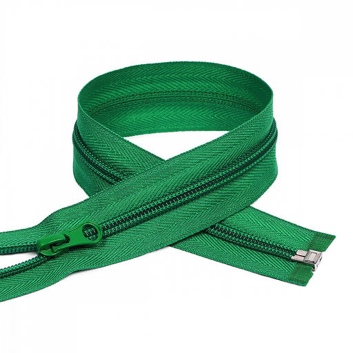 Молния Mzip пласт. спираль №5-N 80см цв.F243 зеленый уп.10шт