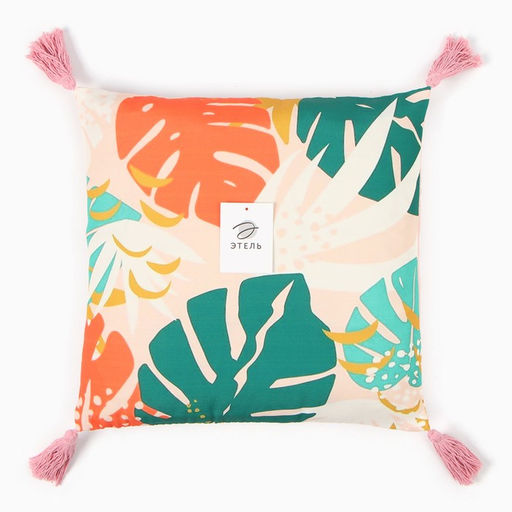 Цена за 2 шт. Наволочка декоративная с кисточками Этель Tropics 45×45 см, полиэстер