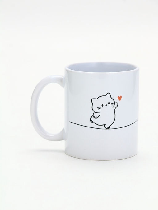 Кружка керамическая Держись лапками за счастье, 320 мл