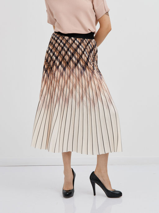 юбка плиссе с принтом в косую клетку - Glenfield фото 4