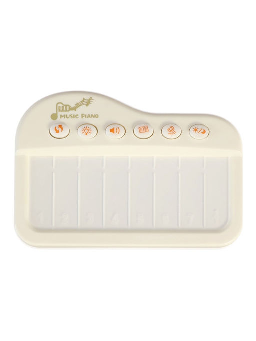 Музыкальное детское сенсорное пианино, звук, свет, белый - Simaland фото 6