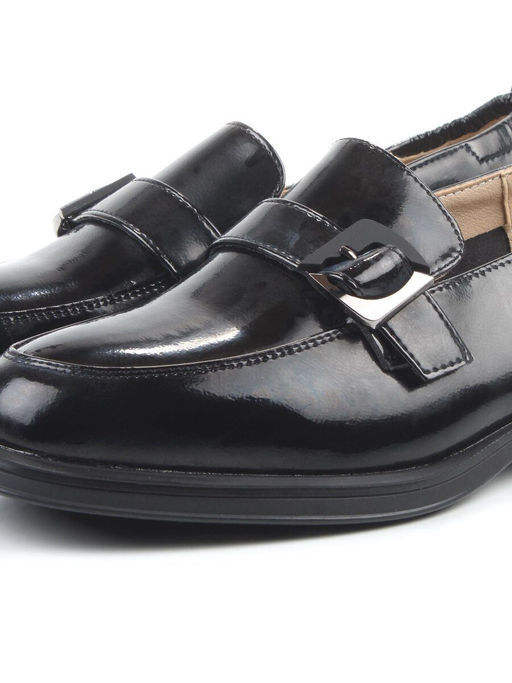 03-PDEB102-3 BLACK Лоферы женские (натуральная кожа)