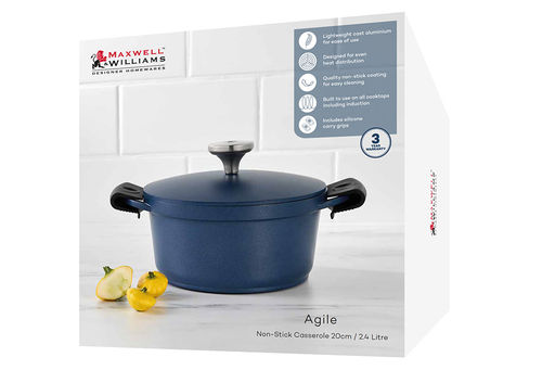 Кастрюля Agile, синяя, 20 см, 2,4 л - Maxwell & Williams фото 4