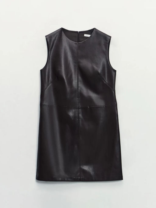 Платье миди из искусственной кожи / Zarina