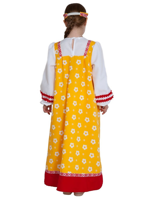 Костюм Русский народный для девочки Аленушка в желтом р-р. 122