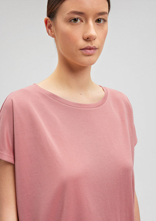 Lux Touch Pembe Basic Tisort - Mavi фото 5