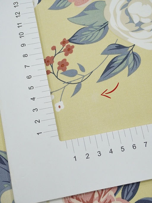 Штапель Цветочная элегия цв.соломенно-желтый, СОРТ2, ш.1.45м, вискоза-100%, 100гр/м.кв - Купава фото 8