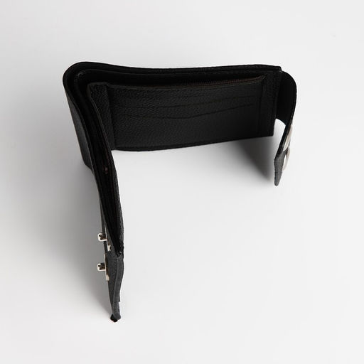 Портмоне мужское на магнитах, отдел для купюр, для карт, для монет, чёрное