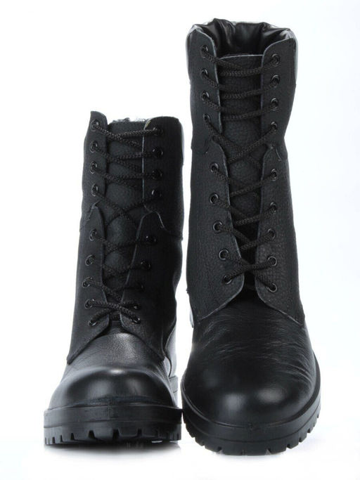 05-9007 BLACK Ботинки зимние мужские (искусственная кожа, искусственный мех)
