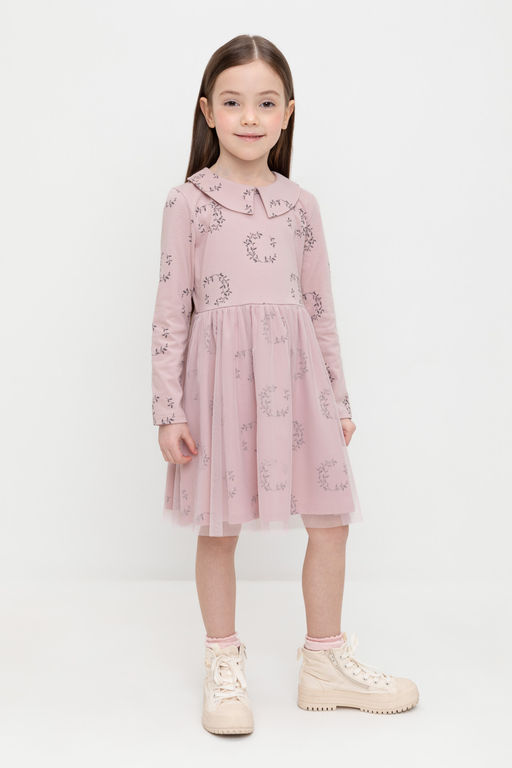 Crockid _ КР 5916/розово-сиреневый,веточки к525 платье для дев  фото 3