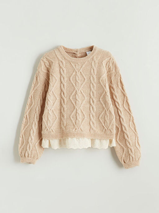 Bisiklet Yaka K?z ?ocuk Kazak