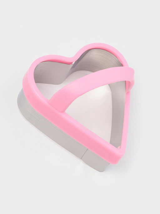 Цена за 2 шт. Формы для печенья KONFINETTA Сердце, набор 3 шт., металл, розовые  фото 3