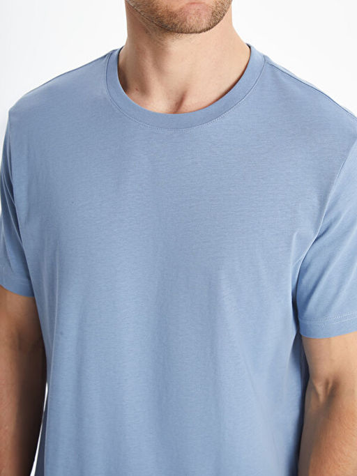 Bisiklet Yaka K?sa Kollu Penye Erkek Ti??rt - Waikiki фото 3