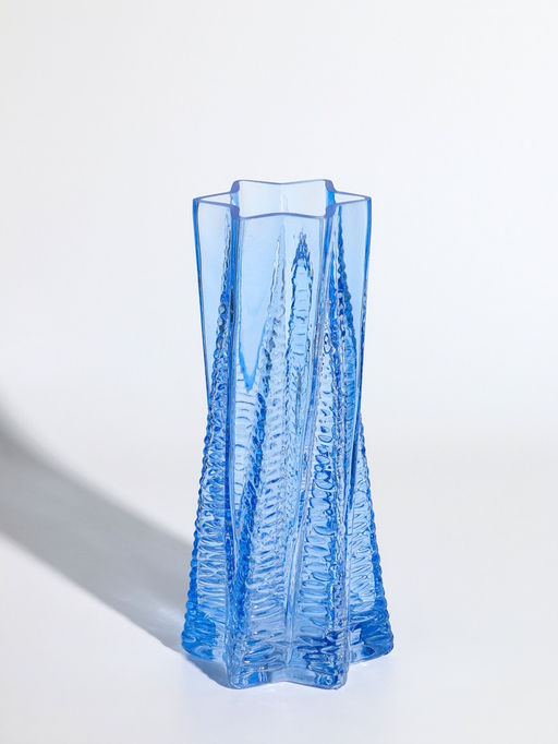 Ваза «Флоранс», 25×11×9 см, стекло, голубая