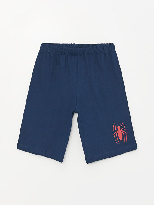 Bisiklet Yaka Spiderman Bask?l? K?sa Kollu Erkek ?ocuk ?ortlu Pijama Tak?m? - Waikiki фото 3