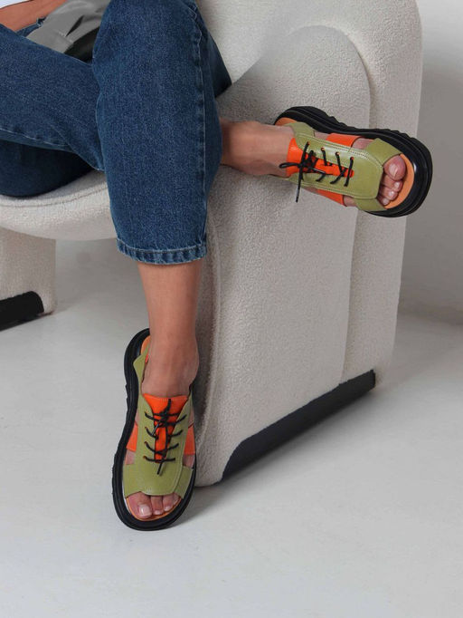 Босоножки EDART 2029.2525bl. Авокадо оранжевый  фото 13