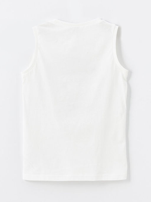 Bisiklet Yaka Bask?l? Erkek ?ocuk Atlet - Waikiki фото 2