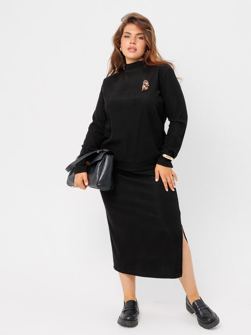 Костюм женский К-242 (лапша Софт г/к) Бежевая