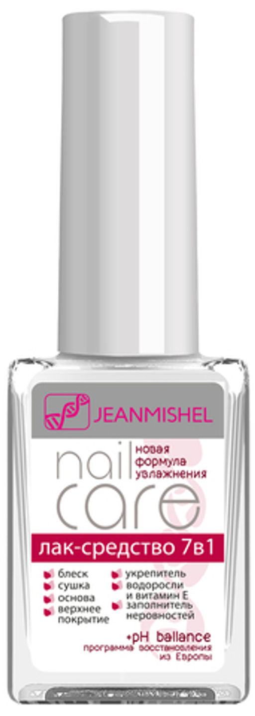 JEANMISHEL Средство 7 в 1 - основа, заполнитель, блеск, покрытие, укрепитель, сушка, витамин Е 6мл