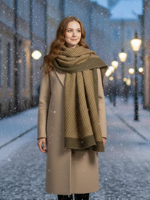 в составе шерсть мягкий двусторонний палантин - Tantino фото 14