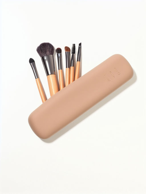 Чехол для кистей, 20×5×2 см, силиконовый, бежевый