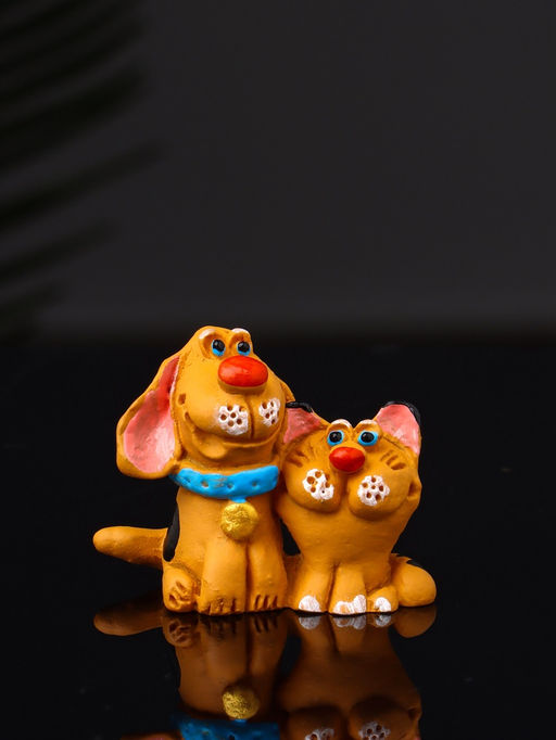 Фигурка полистоун «Котик с собачкой», 3.6×4.2×2.2 см