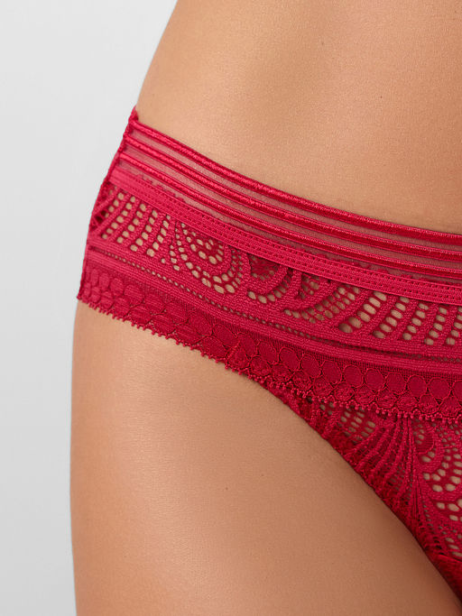 Цена за 2 штуки! Трусы слипы женские красные кружевные - Mark formelle фото 5