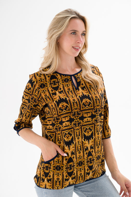 Кофта женская из милано Анфиса бронза - Амадэль фото 4