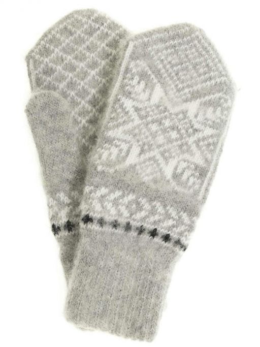 Варежки женские "Снежинка с ромбом" ПП 3230-3