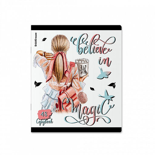 Цена за 5 шт. Тетрадь общая ученическая ErichKrause Fashion Girl, 48 листов, клетка, ламинация soft-touch+выборочный УФ-лак, доп.лист_MIX-PACK  фото 4