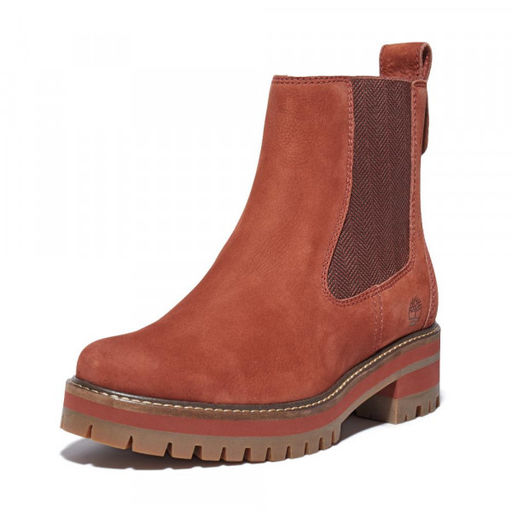 Женские ботинки челси Timberland Courmayeur Valley Chelsea коричневые  фото 3