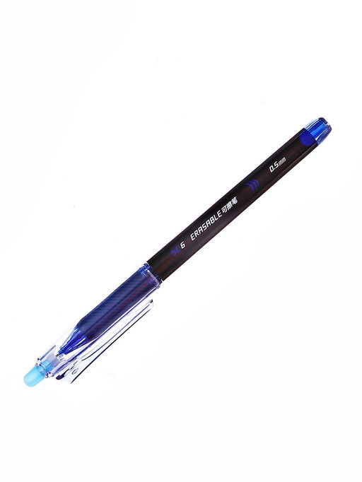 Цена за 6 шт. Ручка гелевая автоматические стираемые чернила, 0.5 мм, стержень синий, грип, черный - Simaland фото 2