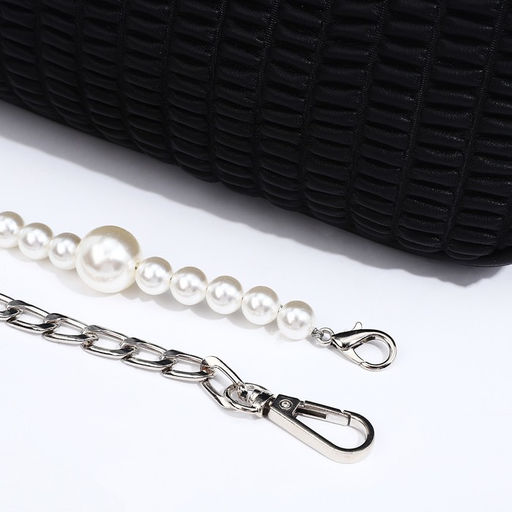 Сумка-багет на молнии, длинный ремень, цвет чёрный - Simaland фото 7