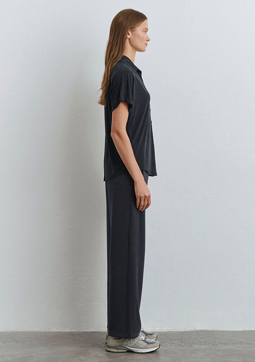 Lux Touch TENCEL TM Siyah Modal Gomlek - Mavi фото 5