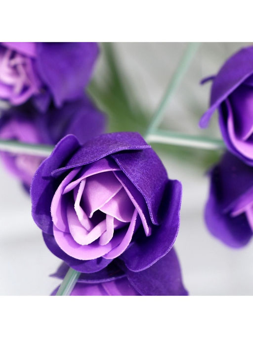 Мыльные розочки, фиолетово-белые, набор 24 шт. - Simaland фото 6