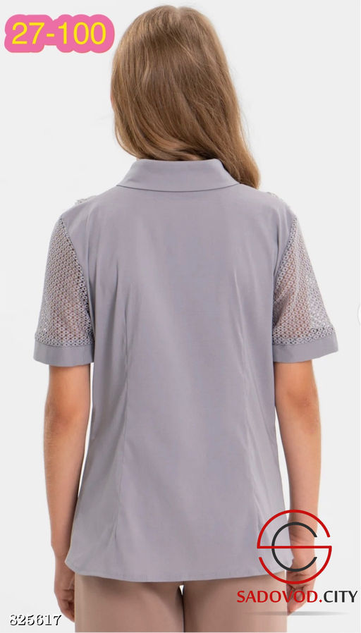 Рубашка для девочки с кружевом