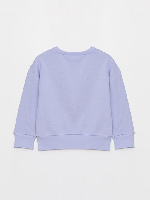 Bisiklet Yaka Bask?l? Uzun Kollu K?z ?ocuk Sweatshirt - Waikiki фото 2