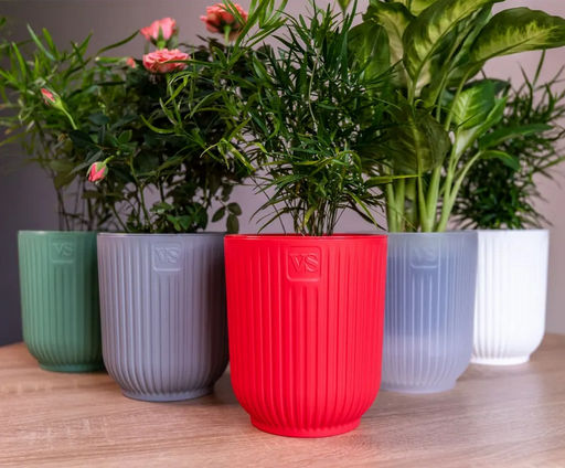 Горшок цветочный VipSet Эйва 1,6л белый дренажная система, фитильный полив AMО-1,6-01 /КРАССУЛА/  фото 4