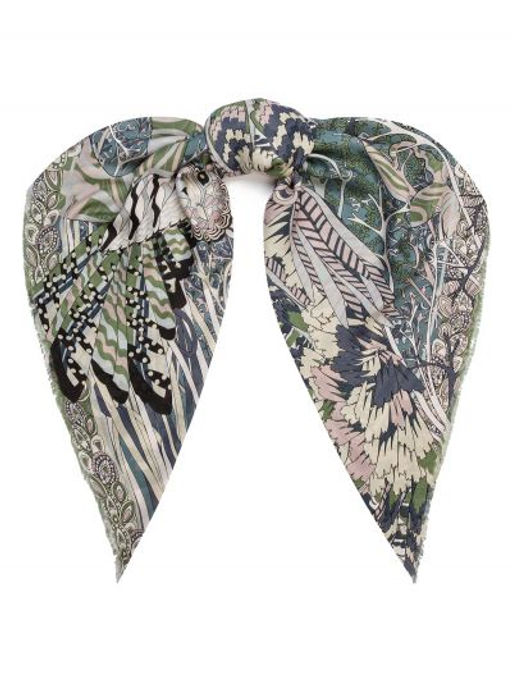 Платок жен. шелк+шерсть+мод 120х120 E16-8225-12 - Eleganzza фото 6