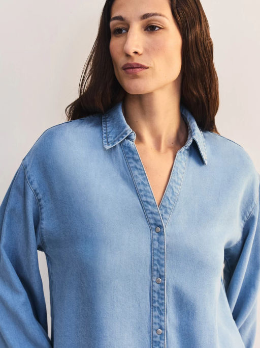 Джинсовая рубашка из тенселя ZR2605092357-101 / Zarina
