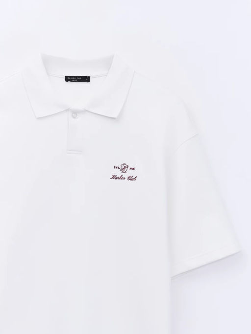 Футболка поло с вышивкой на груди ZR2605043410-1 / Zarina